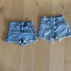 Bundle of 2 Light Blue Denim Shorts - Women